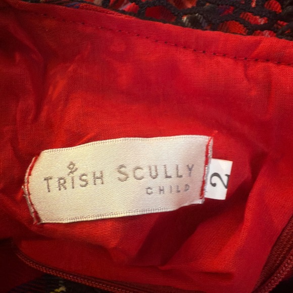 Trish Scully Child Girls Plaid Lace Dress Party Holiday Size 2 Red - Picture 3 of 4